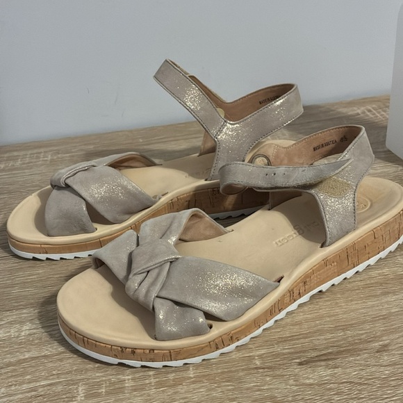 Paul green Taupe Knotted Sandals with Ankle Strap size 8.5 - Picture 5 of 10